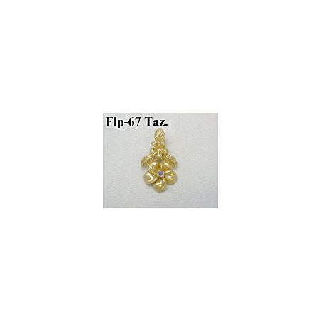 14k Gold Original Plumeria Hawaiian Pendant